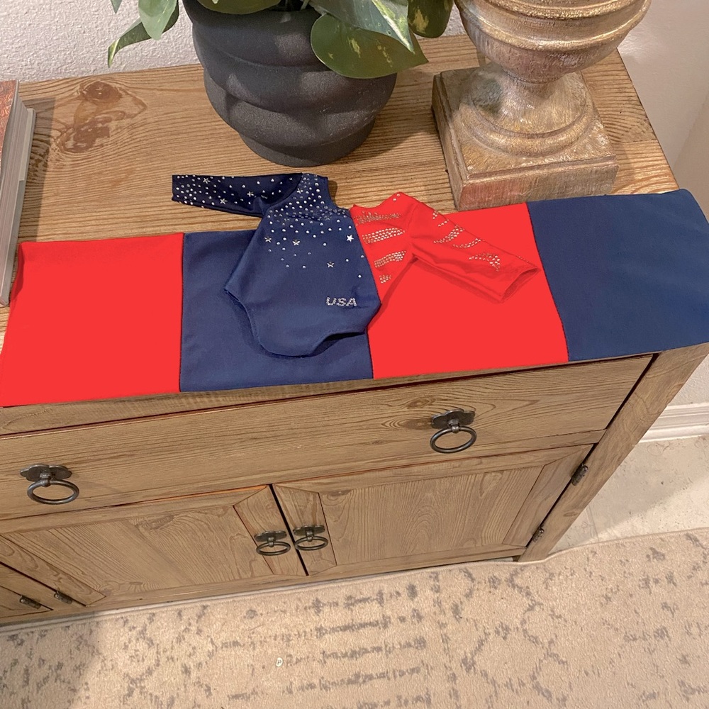 USA gymnastic outfit for 18 inch doll